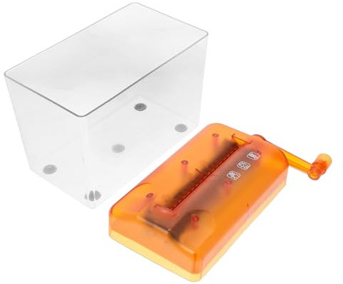 Operitacx manueller Aktenvernichter Mini-Papierschneidemaschine Foto Schredder Desktop-Aktenvernichter Home-Office-Aktenvernichter Papierschneidewerkzeug Abs Orange