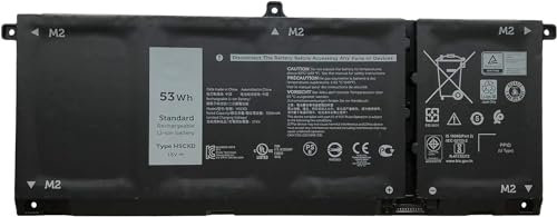 53Wh H5CKD battery for Dell Inspiron 5300 5301 5401 5402 5408 5409 5501 5508 5509 Inspiron 5400 5406 7405 7300 7306 7500 7506 2-in-1 Silver Latitude 3410 3510 Vostro 5300 5301 5401 7T8CD