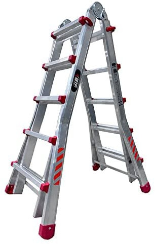 BTF Premium Escalera Telescópica hasta 20 Peldaños | Escaleras Plegables Aluminio | Escalera Extensible 5 Metros y 150kg | Multiposición Ladder | Escada Certificación EN131