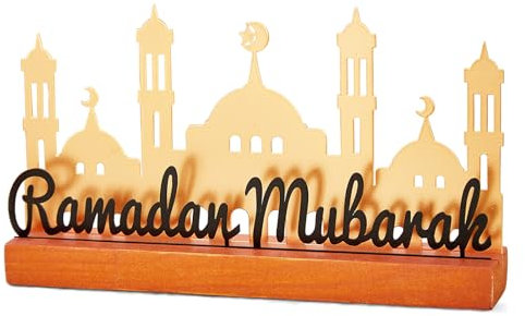 Bseical Ramadan Deko, 24 X 4.5cm Ramadan Tischdeko, Islamische Deko In Gold, GäStebuch Tischschild Benutzerdefinierte Eid Tischkarten, Personalisierte Ramadan-Dinner-Gedeck