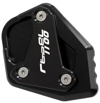 Seitenständer-Stützplatte Für Rebel CMX1100 CM1100 CMX 1100 2020-2023 Motorrad CNC Ständer Fuß Seite Stehen Verlängerung Pad Unterstützung Vergrößern Platte(Black)