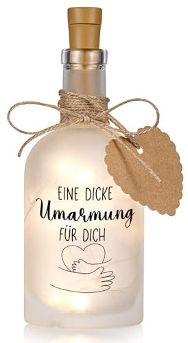 BBTO Umarmung Geschenk Hug LED Flaschenlicht Geldgeschenk Inspirierende Geschenk Beleuchtete Lichterkette Leuchtflasche Hug Geschenke für Kollegen Frauen Freund