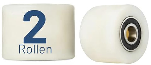 2er Pack Gabelhubwagenrolle Lastrolle Nylon Laufrolle 80x90mm 20mm Achse Gabelhubwagenrolle Hubwagenrolle Rollen mit Kugellager