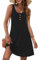 MOLERANI Summer Dresses for Women - Sleeveless Ladies Dress Casual Round Neck Women Dress with Pockets Black M