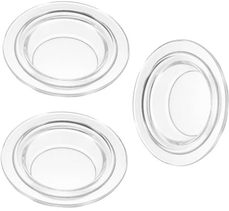 Holibanna 3 Pièces Plateau Chauffe-Bougie Assiette en Verre Plat en Verre Vaisselle pour Chauffe-Wax réchaud à Cire Lampe aromatique en céramique réchauffeur d'huile Un Verre Transparent