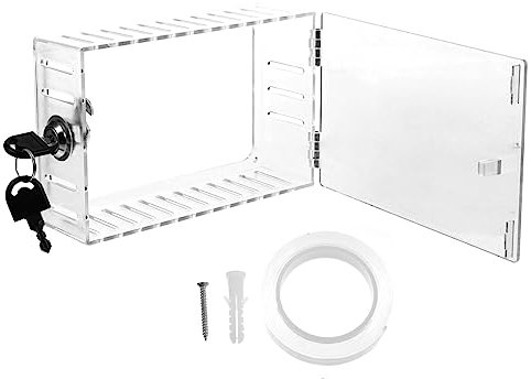 SOIMISS Kasten Wandabdeckung für Thermostat bewachen thermostat für zu hause digital groß Thermostat mit Schlüssel sperren Thermostatabdeckung mit Schloss Thermostatschutz Plastik