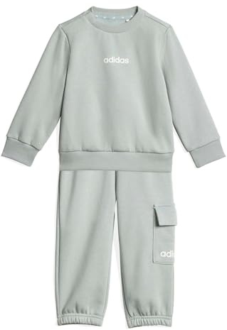 adidas Unisex Baby ESSENTIALS LINEAR LOGO JOGGER, Wonder Sage/white, 12-18 Months