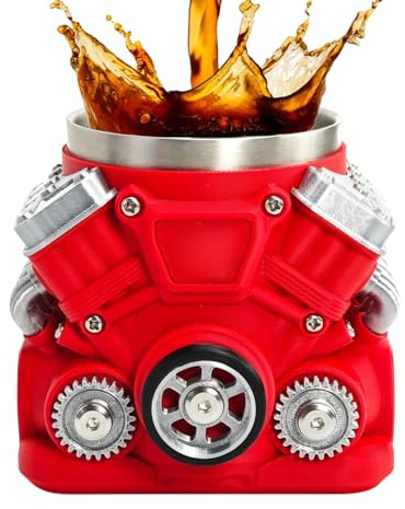 Generisch da caffè con motore stampato 3D, con design meccanico, divertente regalo per marito, papà, amanti 'auto, caffè, tè, latte, ufficio