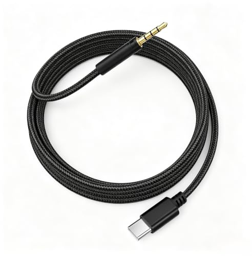 USB-C auf 2,5mm TRRS Kabel für Sennheiser Momentum 4/3/2.0, HD1, PXC 550-II, ACCENTUM Plus – Hi-Fi Nylongeflecht, 1,45m, kompatibel mit iPhone, Samsung, OnePlus, MacBook