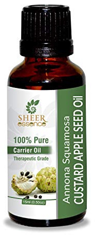 Custard Apple Seed Oil -(Annona Squamosa)- Carrier Oil 100% Pure Natural Undiluted Uncut Therapeutic Grade Oil 0.16 Fl.OZ