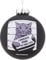 Tree Buddees Hilarious Cat Mugshot - Knocked Down The Xmas Tree Funny Glass Christmas Ornament