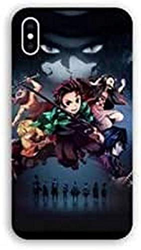 Cokitec Schutzhülle für iPhone XR Manga Demon Slayer, Schwarz