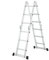 Mehrzweckleiter – klappbar, Aluminium, bis 150 kg, 4 Stufen, (4x3 Sprossen) – Multifunktionsleiter, Vielzweckleiter, Gelenkleiter, Universalleiter, Stehleiter, Aluleiter, Klappleiter