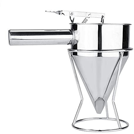 MNSSRN Distributeur de Piston Entonnoir, Acier Inoxydable Encyclopolage Distributeur de gaufres de Gaufre