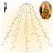 Gresonic Christmas Tree Lighting with Ring, 280 LED 2M Plug in 8 Mode Timer Crimp Fairy Lights with 8 Lines, IP44 Xmas String Light Chains for Indoor Outdoor Tree Decoration