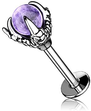 OUFER Body Piercing Helix Earrings 16G 316L Stainless Steel Dragon Claw Tragus Stud Earrings Labret Piercing Jewellery Lip Rings Conch Piercing Jewellery