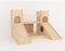 Generiq Kaninchen-Türme mit zwei Türmen und Futterstation, Holzhaus, Unterschlupf Versteck für Kleintiere, Holzspielhaus