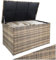 TecTake® Coffre de jardin Exterieur, Coffre à Coussins 750 L en Aluminium Polyrotin 145 x 82,5 x 79,5 cm, Couvercle Rabattable, Poignées pour Rangement des Outils de Jardin, Jouets