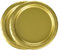 WedDecor Piatti rotondi da dessert usa e getta da 23 cm, colore oro, per picnic, matrimoni, barbecue, compleanni, anniversari, baby shower ed eventi natalizi, confezione da 16