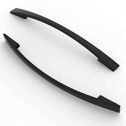 FURNIWARE Tiradores de 10 piezas espaciado de agujeros de 160 mm, tiradores de muebles, tiradores de armarios, tiradores de cocina, manijas, tiradores de cajones de muebles,negro mate
