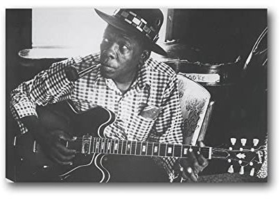 John Lee Hooker Poster Rock and Roll Hall of Fame Poster Retro Poster Gemälde auf Leinwand Wandkunst Poster Scrollen Bild Druck Wanddekoration Home Poster