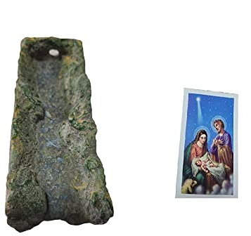 BLUSUPERSHOP 1 Wasserfall, mittelgroß, 16 x 7 cm, schweres Harz mit Loch für Krippe Pastori Gregoro Armeno Empfänger SANTINO NATIVITA'