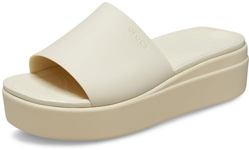 Crocs Femme Brooklyn Slide Sandales, Bone, 41/42 EU