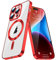 IMEIKONST Crystal Clear Case for iPhone 11 Pro Max, Never Yellow Military Grade Protection Shockproof Protective Phone Case with MagSafe Slim Bulid in Camera Cover for iPhone 11 Pro Max. Red YIX