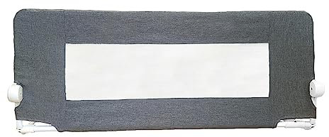 Safetots Deluxe Denim Bettgitter Grau, 100cm breit x 40cm hoch, Bettschutzgitter für Kleinkinder zur Sicherheit, sicheres Kindergitter für Betten