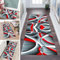 QQrunner Läufer Flur Küche Teppich rutschfest 90x450cm Küchenteppich Patchwork Grau Rot Waschbar Meterware Schlafzimmer Korridor Teppichläufer Lang, Länge Anpassbare, 40-120cm Breit