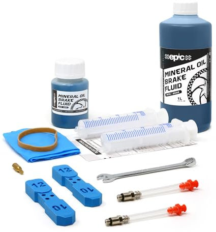 epic Entlüftungsset für Magura Bremsen & Mineralöl – MT-Serie, Pro, Trail, Sport, eSTOP, E-Bike, Road & MTB – zwei 4-Kolben-Entlüftungsblöcke im Lieferumfang enthalten (Entlüftungs-Set + 1 l