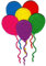 BP BRAUNERT PATCHES Luftballon Bunt Gestickt Aufnäher zum aufbügeln oder aufnähen Bügelbild Aufbügler für Kleidung Bügelpatch Applikation Patch Größe 7,9 x 5,3 cm