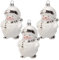 Weihnachtskugeln Schneemänner Set | Süße Christbaumfiguren in weiß | Christbaumschmuck