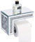 Toilet Paper Holder, Bathroom Wall Mounted Toilet Paper Roll Holder, Silver Diamond Mirrored Bathroom Accessories