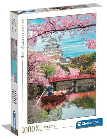 Clementoni Jigsaw Puzzle Collection - Himeji Castle In Spring 1000 Pieces - Puzzle For Adults 14-99 Years, Gift For Men/Women, Landscape, Japan, Made In Italy, 39819