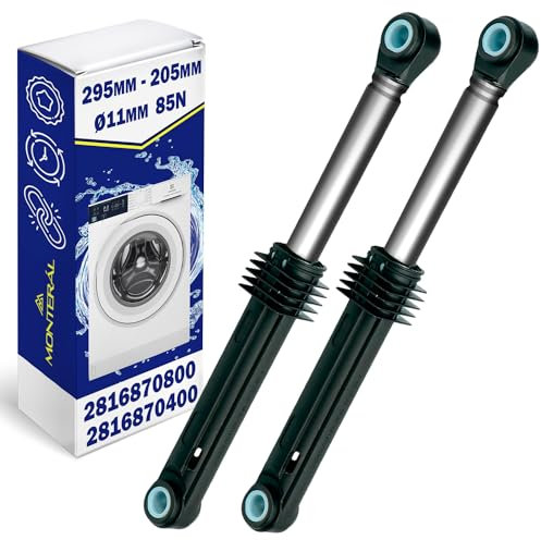 2 Pièces Amortisseur Machine a Laver 85N Ø11mm Longueur 295 mm – 205 mm Code Original 2816870800 2816870400 2810430100 pour Beko pour Arcelik - Garantie de 10 Ans - MONTERAL