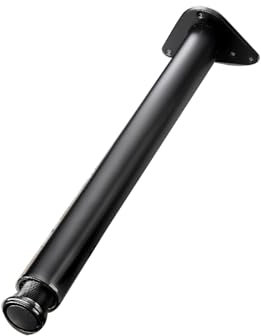 1 pièces Pieds de table Pieds d'armoire en métal,Acier inoxydable, Hauteur réglable 0-3cm pour Meuble TV, Tiroirs, Table de Chevet Avec Vis (120cm,black)