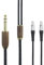 HansnBy 6.35mm audio cable replacement upgrade cable Compatible with Sennheiser HD800, HD800S, HD820 Headphones 6N OCC Copper Silver Plated Cord Walnut Wood Shell