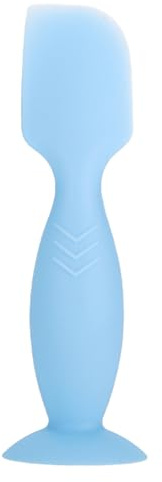 Diaper Cream Spatula, Gentle Silicone Applicator, Hygienic Diaper Newborn Essentials Tool Suction Base（Independent packaging） (Blue)