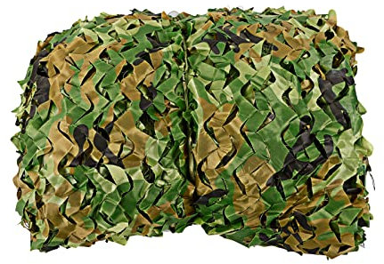 Tarnnetz Jagd Camouflage Netz Tarnung Net Armee Ausblenden Abdeckung Camp 6X4m für Deko Waldlandschaft Jagd Sichtschutz Outdoor Camping