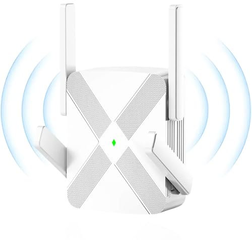 COOYA WiFi Extender Amplificateur de Signal 1200gbps | Double Bande, Nouvelle Génération De Vitesses Jusqu'à 4X, Super Antenne avec La Plus Longue Portée, Amplificateur De Signal avec Port Ethernet