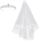 Hochzeit Brautschleier und Tiara, Schleier Kurz Elegent Braut Bridal Tüll mit Kamm Tüll Hochzeitsschleier Hochzeit Kurzer Schleier mit Kamm 60–80 cm, für Junggesellinnenabschied Traumhochzeit Zubehör