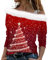 Happy New Years Pullover Damen Off Shoulder Happy New Years Sweatshirt Slim Fit Langarmshirt mit Schulterriemen Elegant Aufdruck Oberteile Plüsch Ausschnitt Sweater Langarm Tops(Wine,S)
