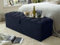 Ottoman Storage Box - Rectangular Storage Pouffe Stool Footstool with Storage - Turin Fabric Upholstered Blanket Box - End of Bed Bench Toy Storage (Black, 5ft King Size)