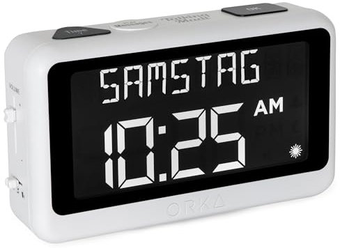 ORKA Sprechender Wecker für Senioren Talking & Recordable Alarm Clock