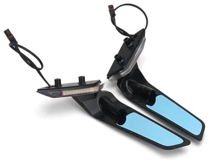 ORAMAI Spiegel Kompatibel Mit BMW S1000rr S 1000rr Zubehör 2019-2024 S 1000 RR Motorrad Rückansicht Seitenspiegel CNC Aluminium(S1000RR LED)