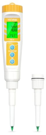 Misuratore pH per Alimenti con Sonda Sostituibile - Phmetro Lievito Madre Digitale per Carne, Impasti, Inscatolamento, Formaggio + Piaccametro per Alimenti - Yinmik Misuratore pH per Acqua e Terreni