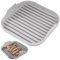 Bacon Cooker for Microwave Oven Food-Grade Silicone Microwave Bacon Tray Non Stick Tray with Grooves Dishwasher Safe Easy Maker 9.8x9.8x2 Inch Grey