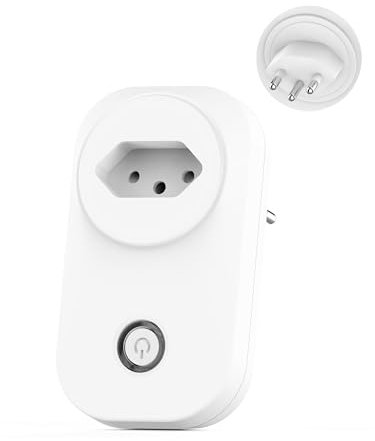 Smart WLAN Steckdose Schweiz, Swiss Smart Plug 16A 3680W – Energieverbrauchsmessung, Kompatibel mit Alexa & Google Assistant, 2,4GHz WiFi, Smart Life App, Fernsteuerung & Timer, Typ J Zwischenstecker