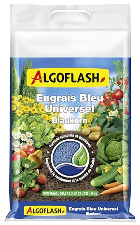 Algoflash Engrais Bleu Universel, Petites surfaces - 5 kg